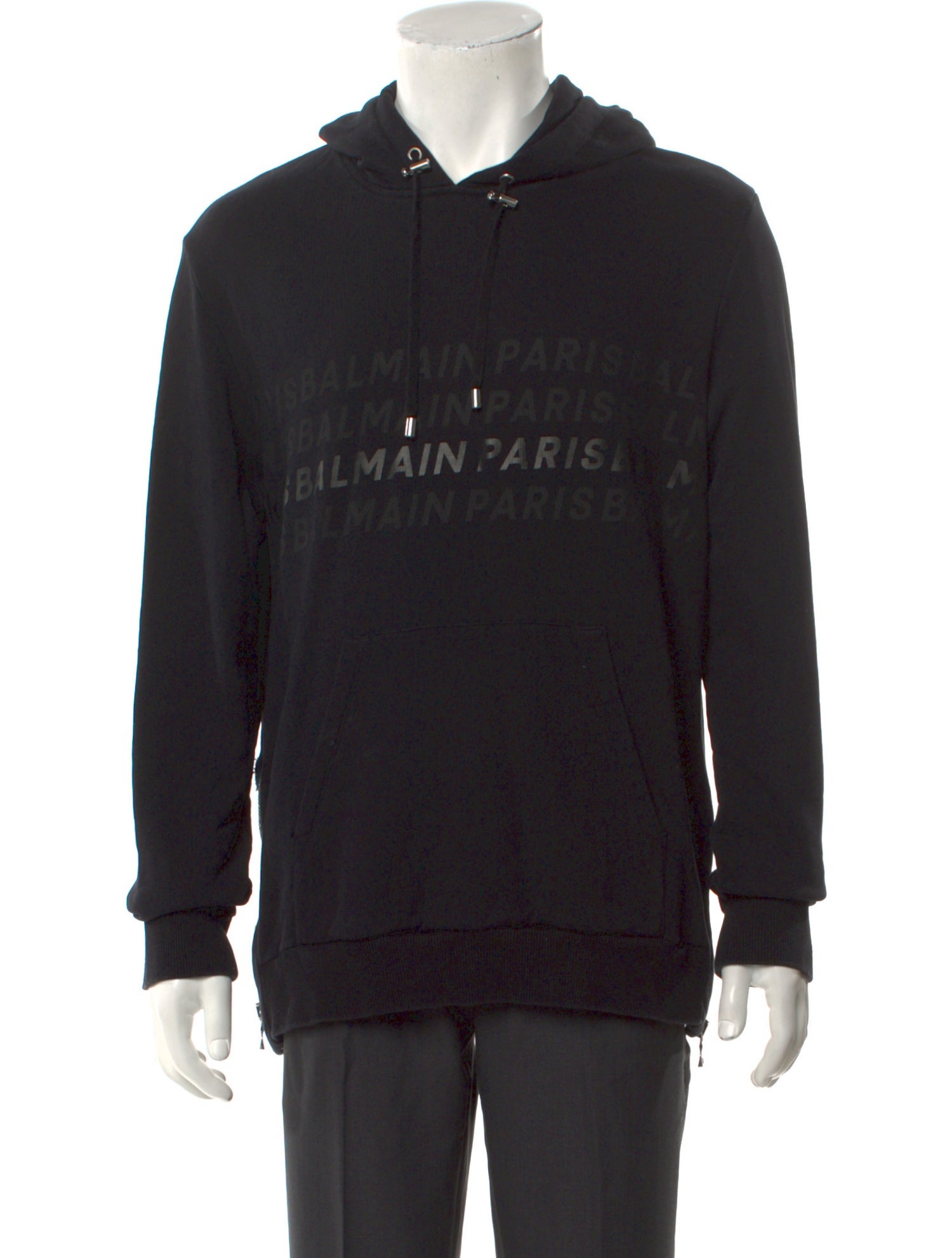 Balmain Graphic Print Crew Neck Hoodie