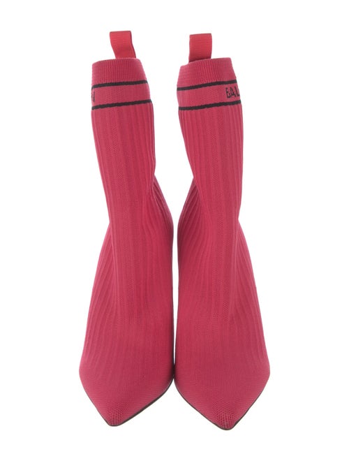 Balmain Printed Grosgrain Trim Sock Boots