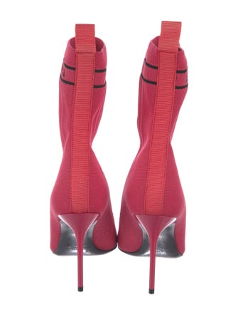 Balmain Printed Grosgrain Trim Sock Boots