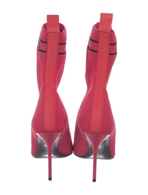 Balmain Printed Grosgrain Trim Sock Boots
