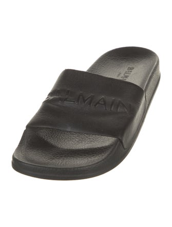 Balmain Leather Slides