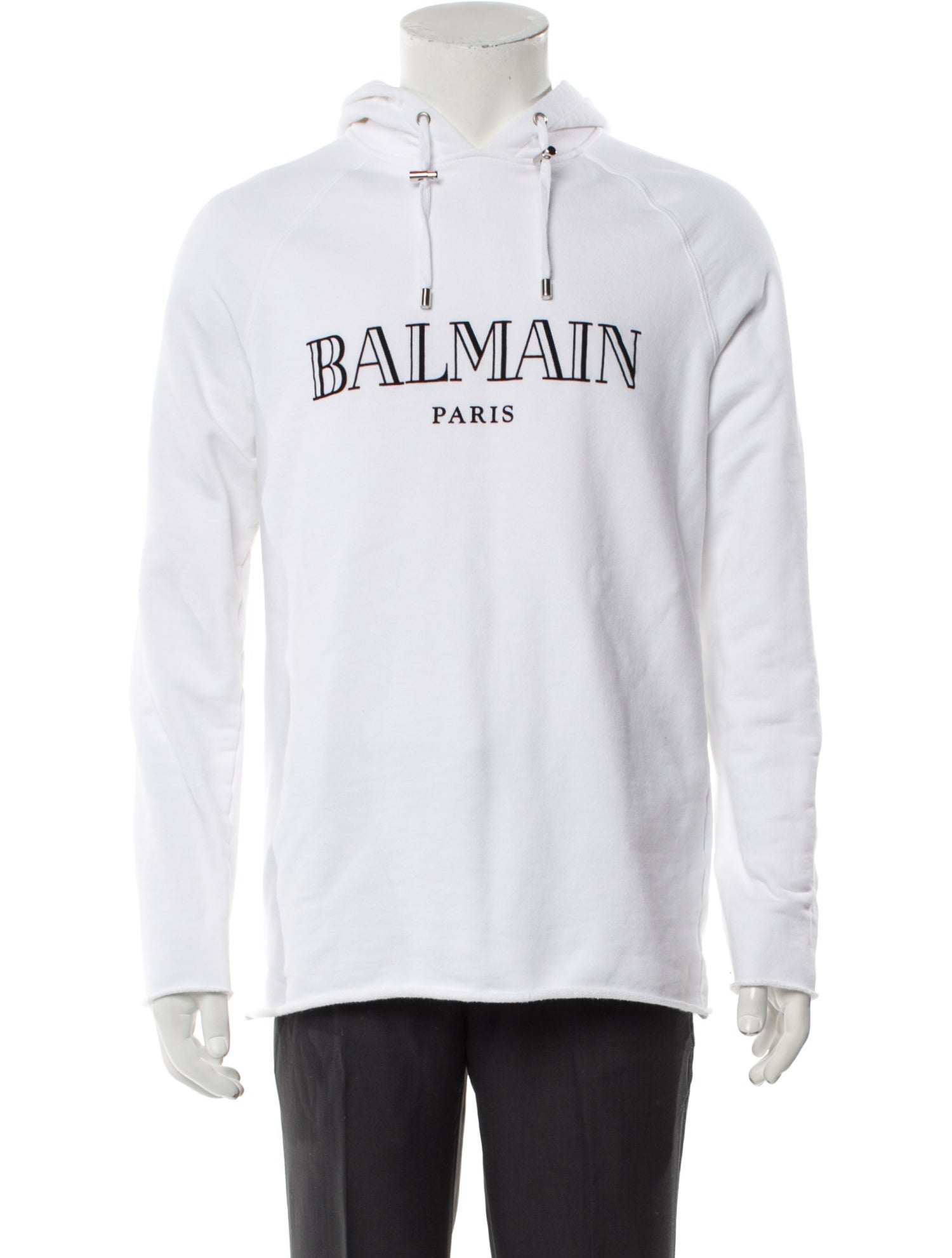 Balmain Graphic Print Crew Neck Hoodie