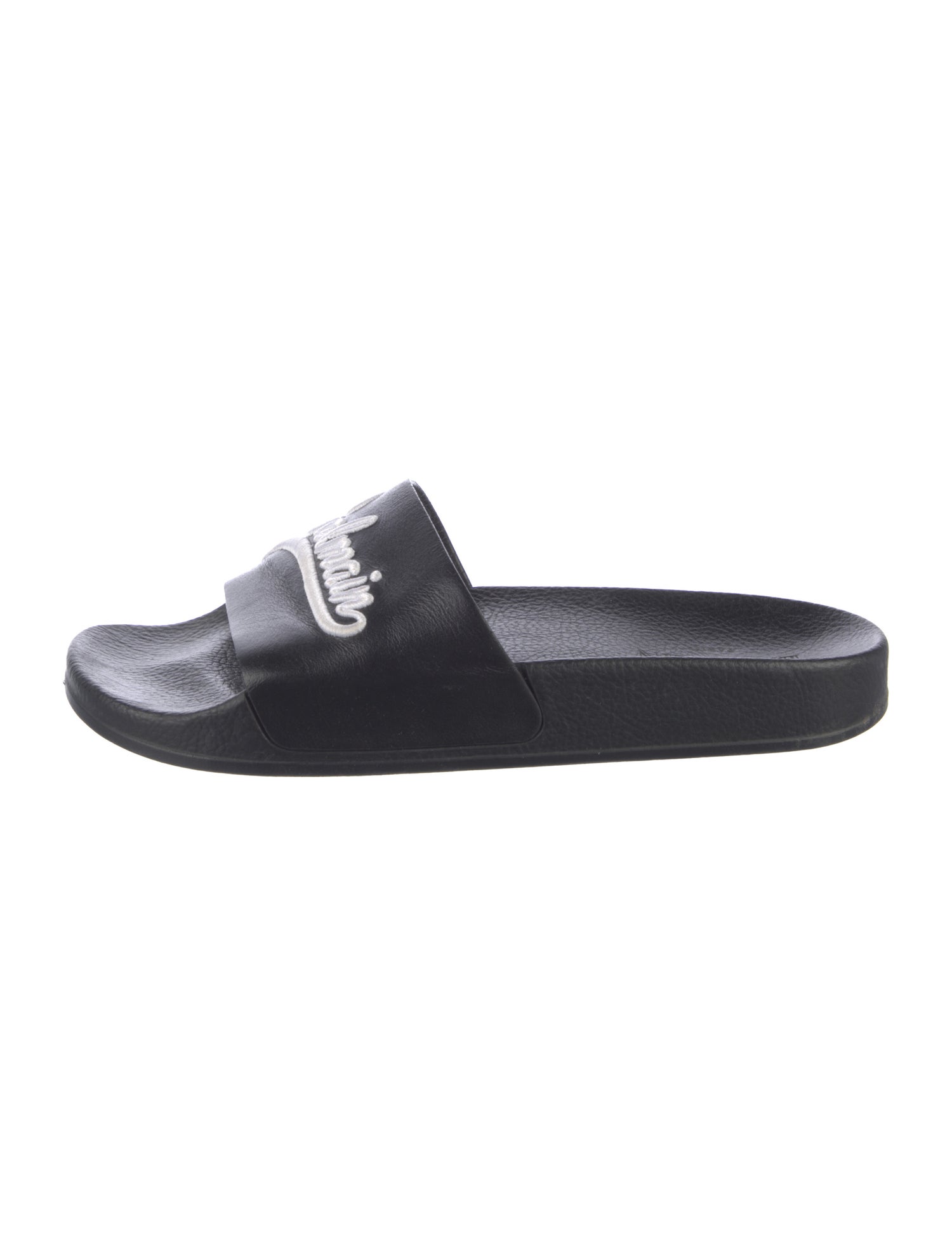 Balmain Leather Printed Slides