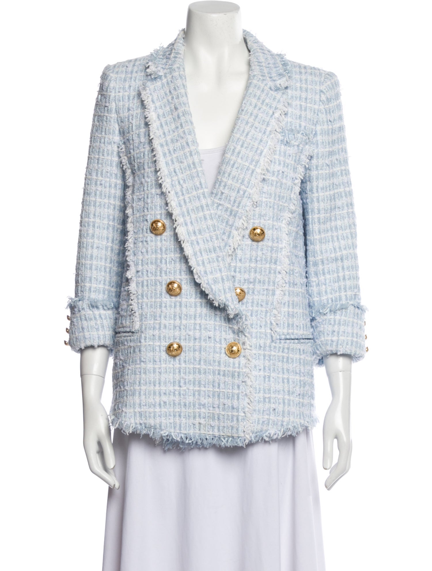 Balmain Tweed Pattern Blazer