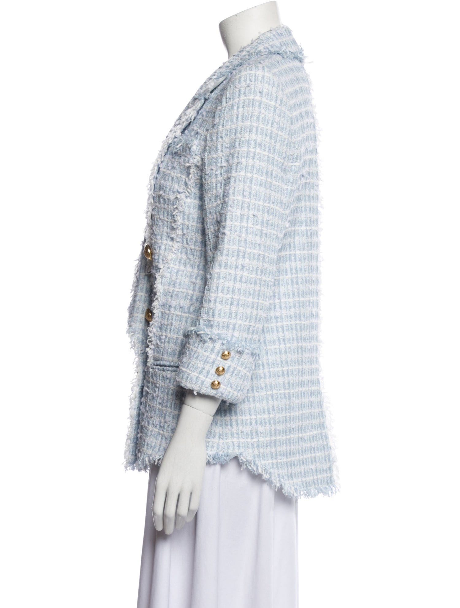 Balmain Tweed Pattern Blazer