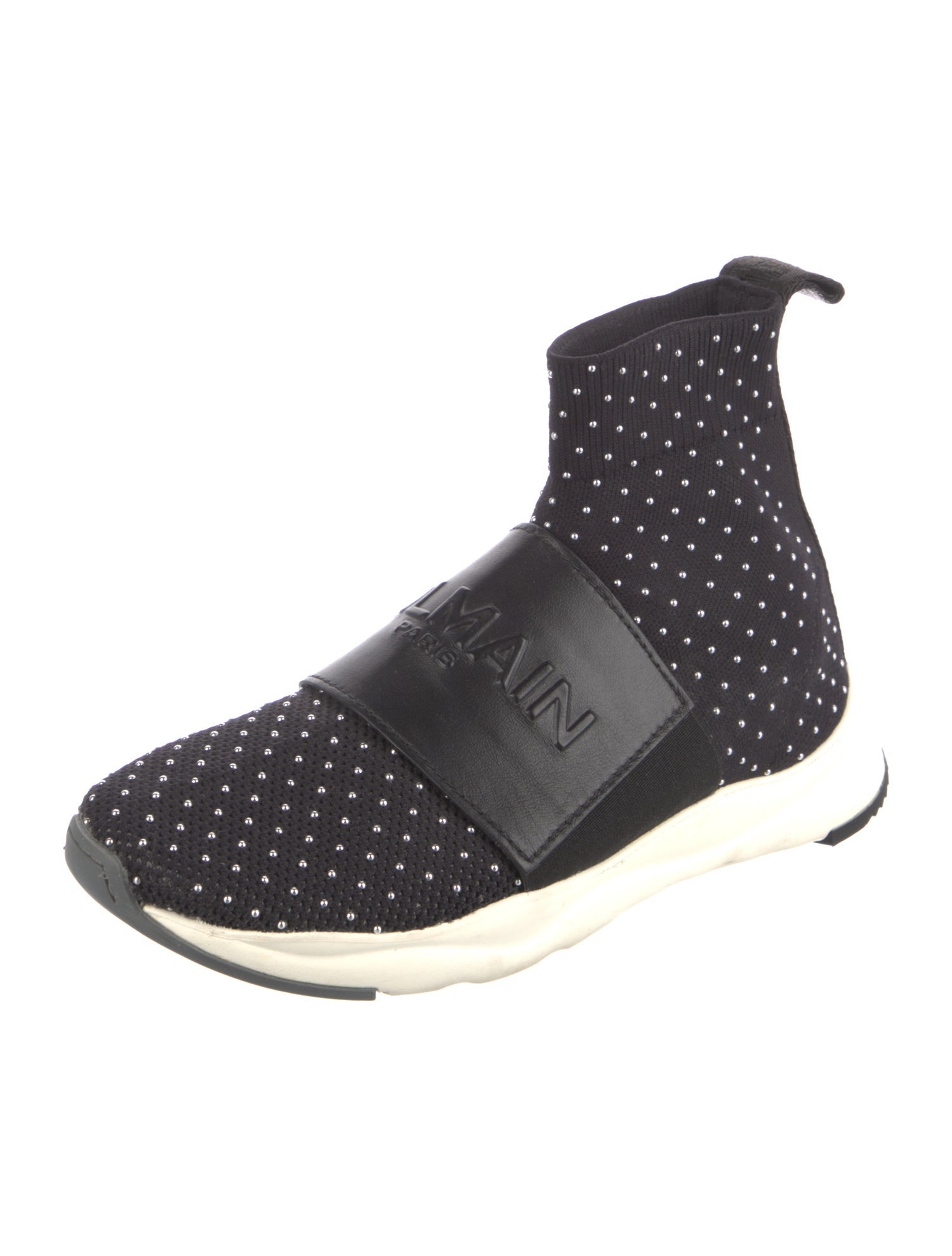 Balmain Crystal Embellishments Sock Sneakers