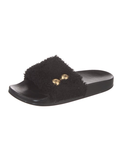 Balmain Fur Slides