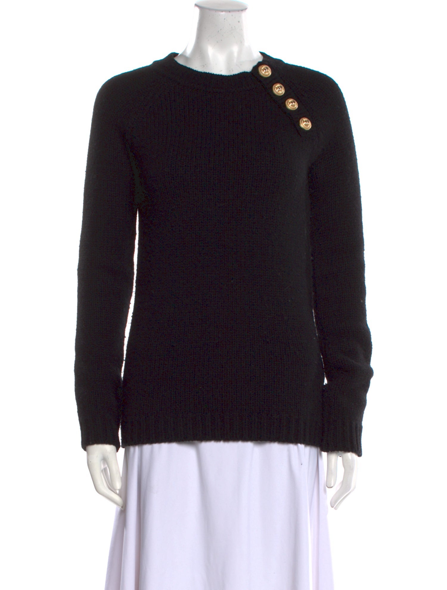 Balmain Merino Wool Crew Neck Sweater