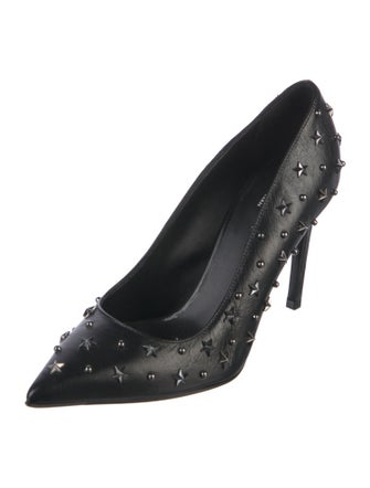 Balmain Leather Studded Accents Pumps