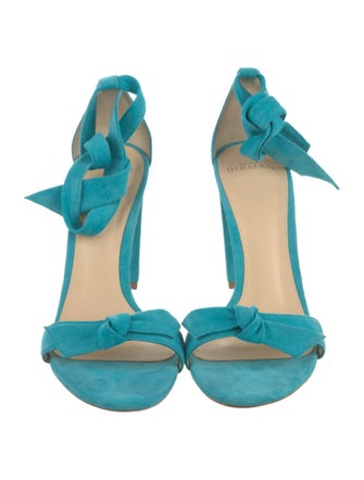 Alexandre Birman Suede Leather Trim Embellishment Sandals