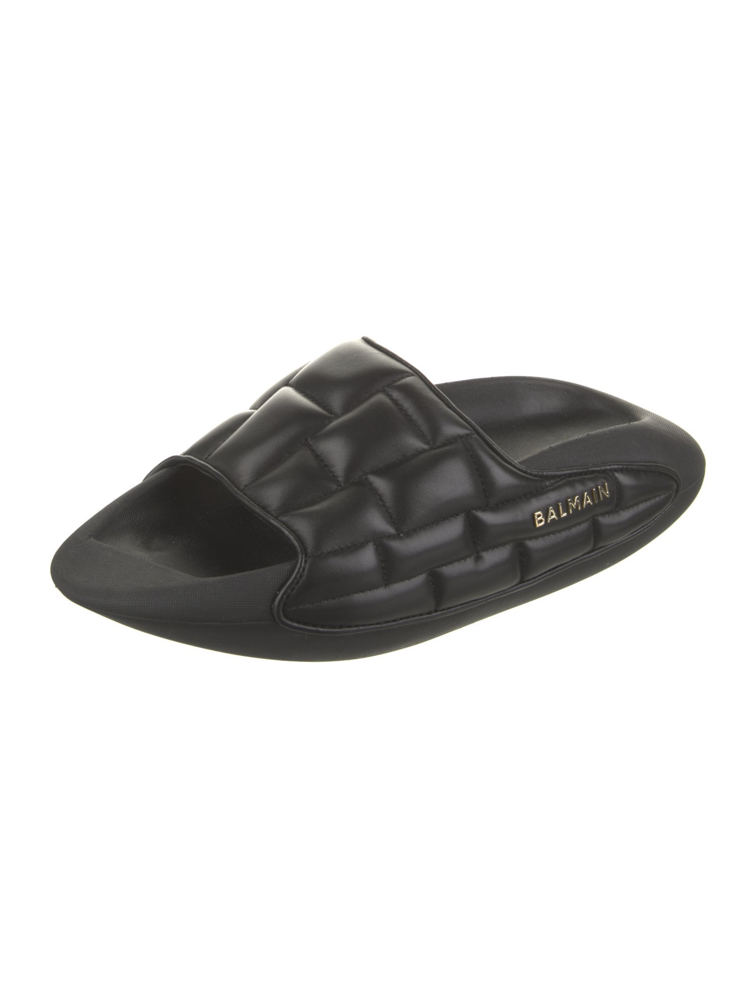 Balmain Leather Slides w/ Tags
