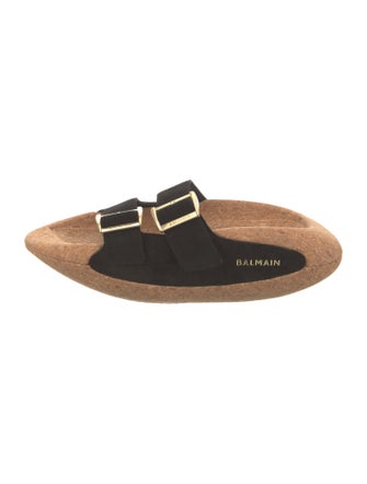 Balmain Suede Slides