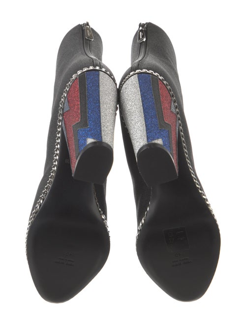 Balmain Glitter Printed Boots