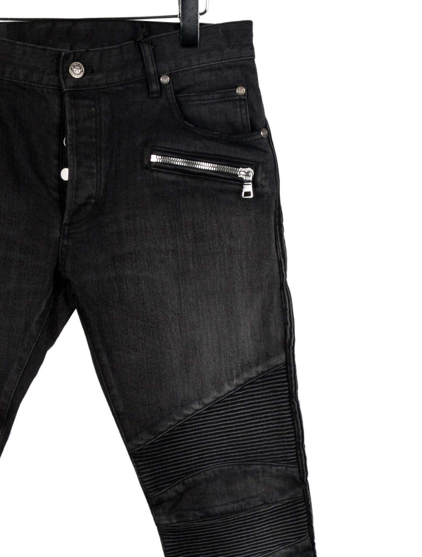 Balmain Moto Jeans w/ Tags