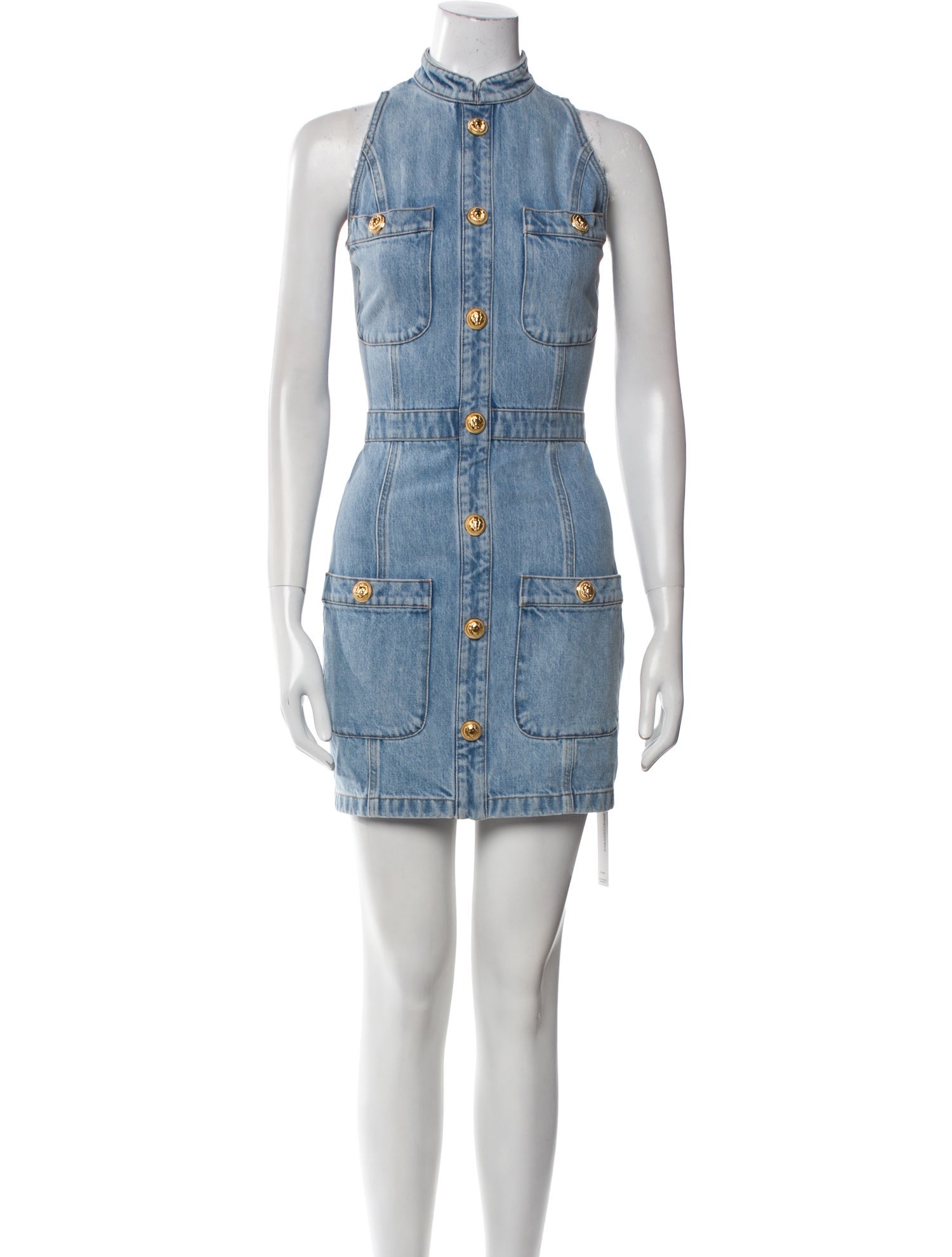 Balmain Mock Neck Mini Dress w/ Tags