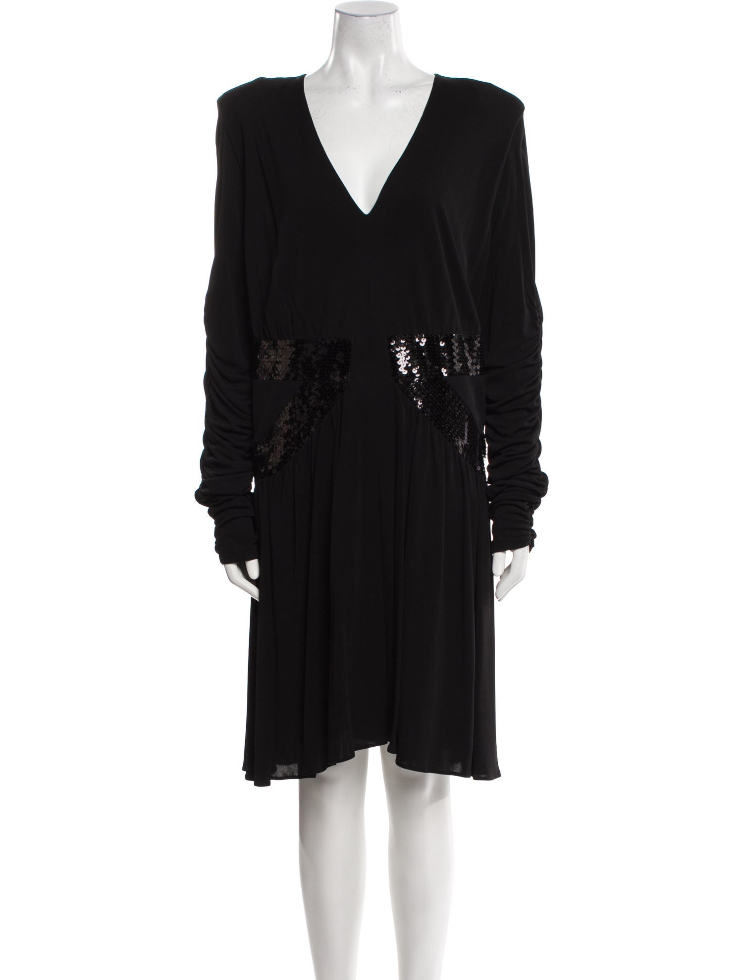 balmain black short dress Black Ballroom Dance Set with Lace Bodysuit & Chiffon Skirt – Diamond  Fashion SIA main image 1