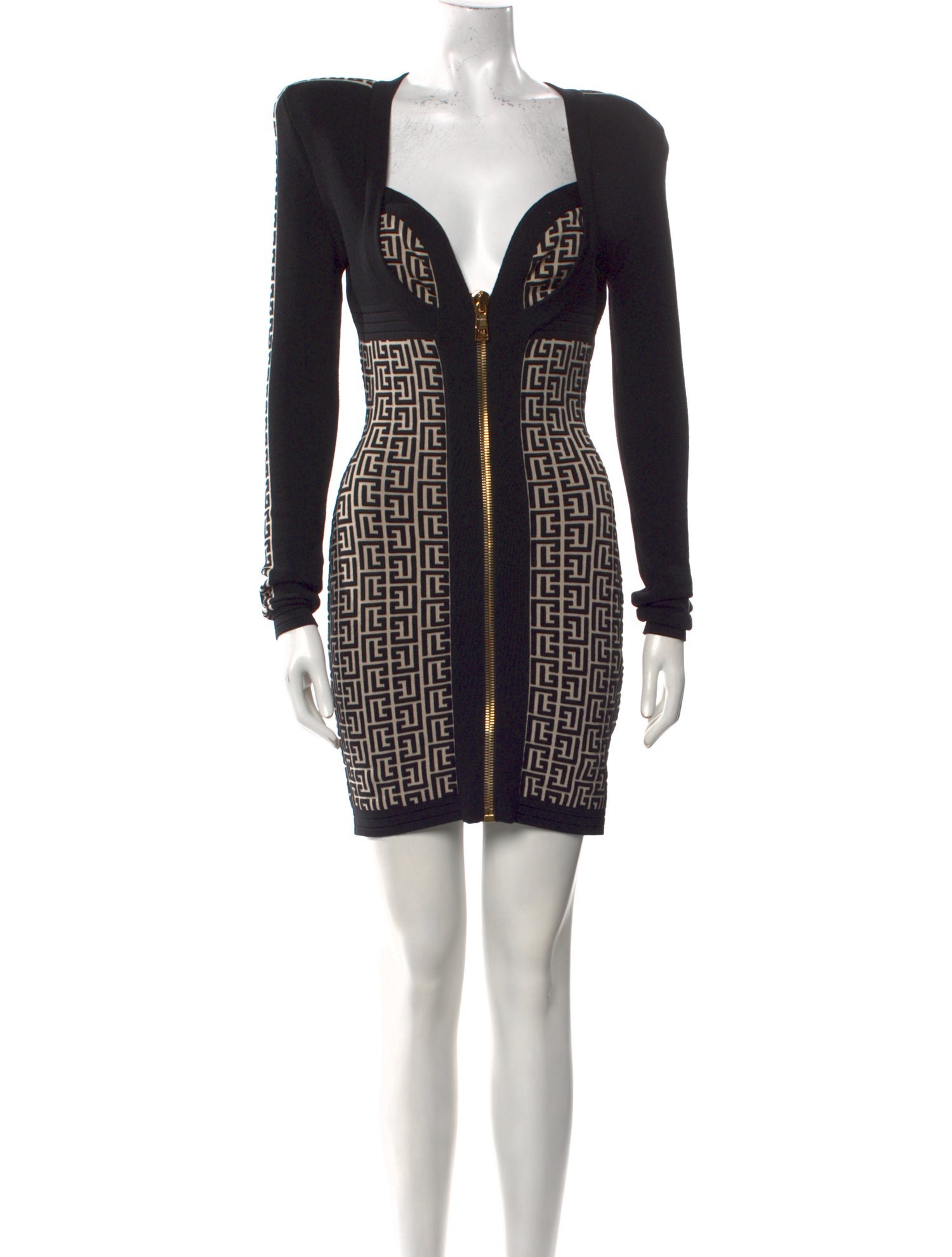 Balmain V-Neck Mini Dress