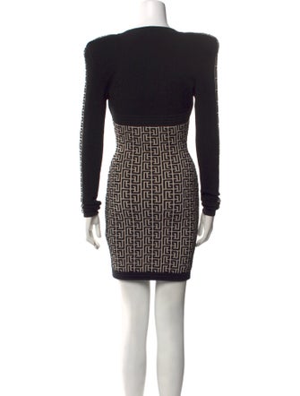 Balmain V-Neck Mini Dress