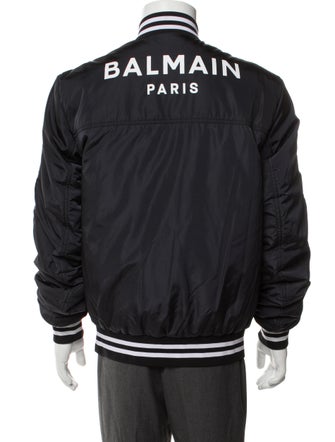 Balmain Striped Bomber Jacket