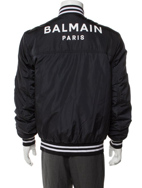 Balmain Striped Bomber Jacket