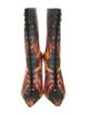 Balmain Leather Printed Lace-Up Boots