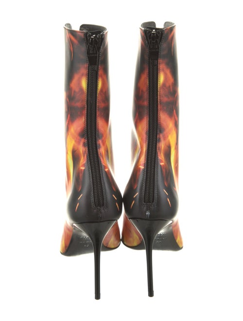 Balmain Leather Printed Lace-Up Boots