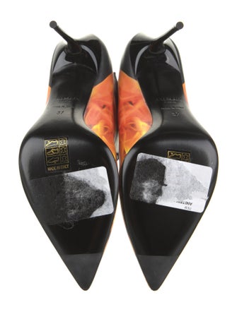 Balmain Leather Printed Lace-Up Boots