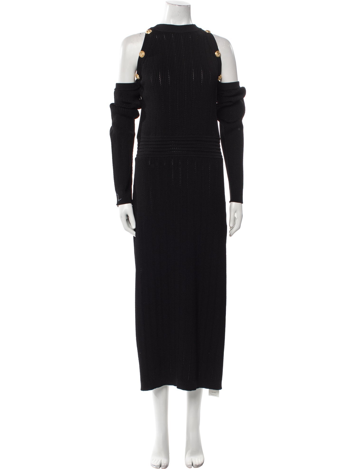 Balmain Mock Neck Long Dress w/ Tags