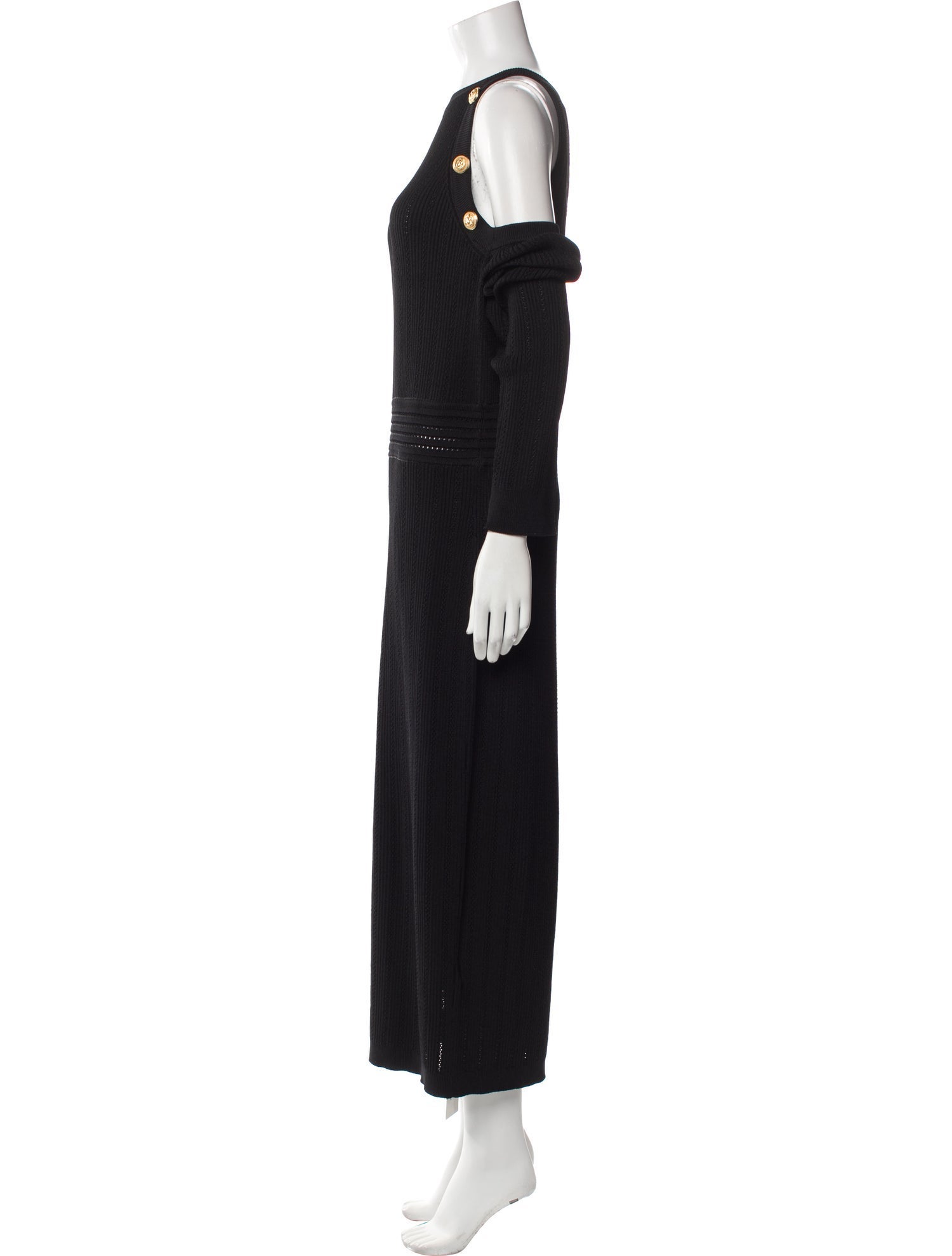 Balmain Mock Neck Long Dress w/ Tags