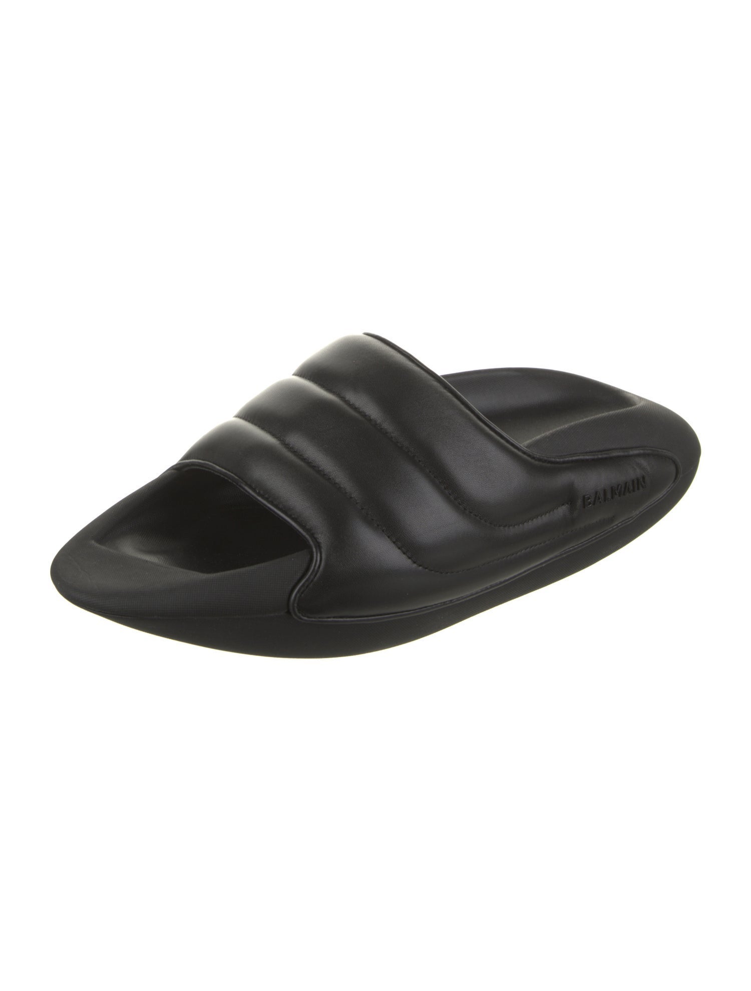 Balmain Leather Slides