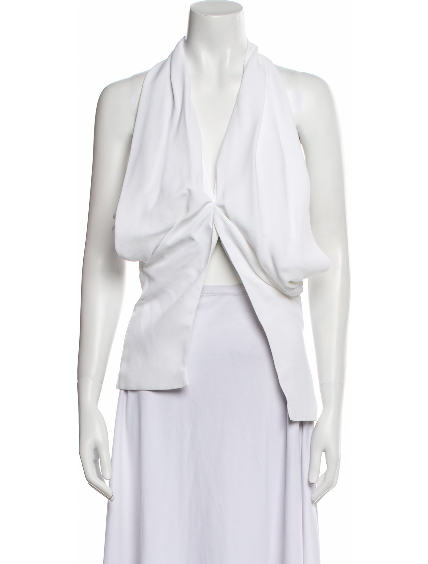 Balmain Halterneck Sleeveless Crop Top w/ Tags