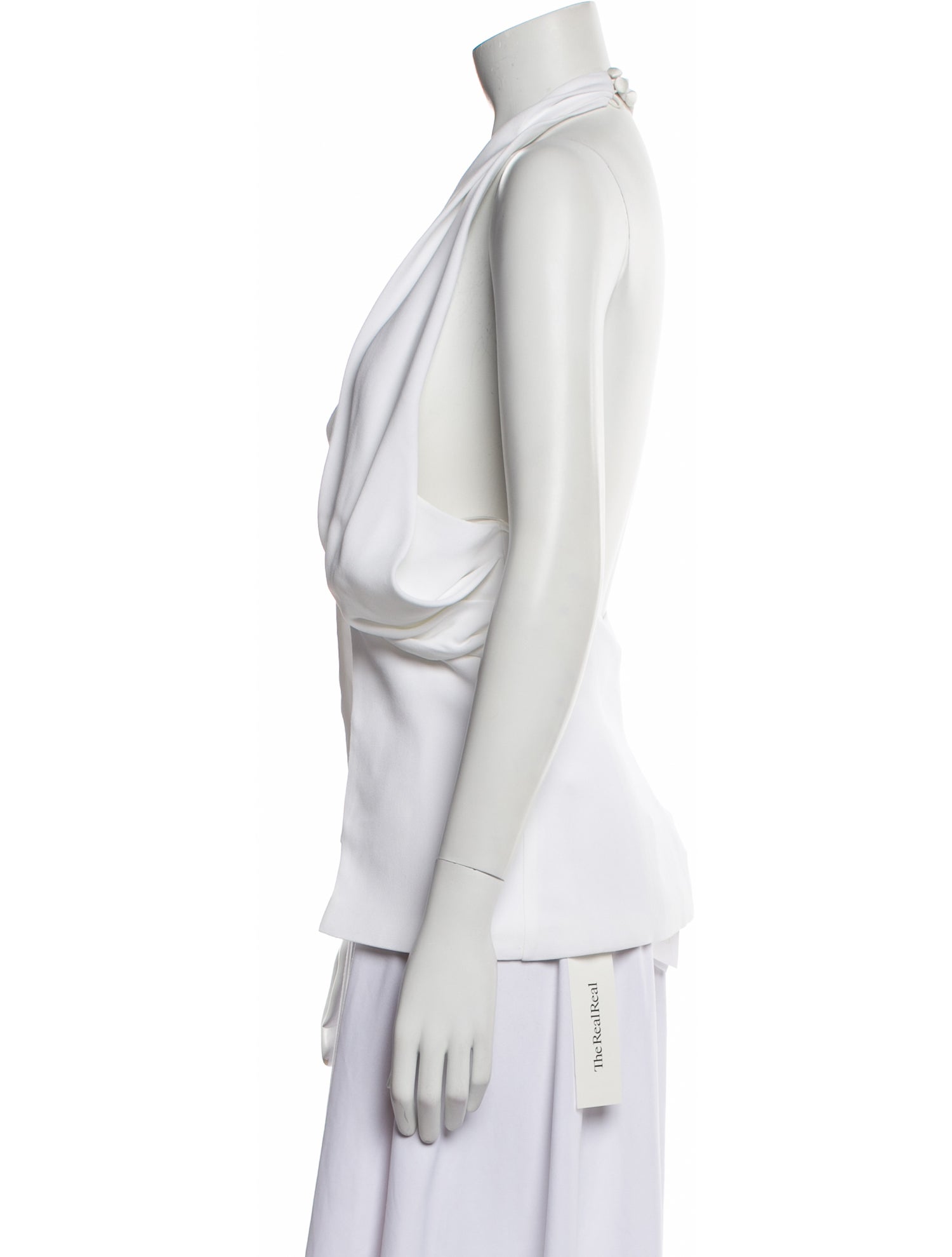 Balmain Halterneck Sleeveless Crop Top w/ Tags