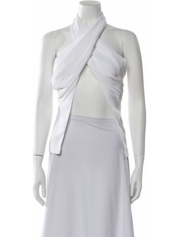 Balmain Tops Halterneck Sleeveless Crop Top Us6, Fr38 | M