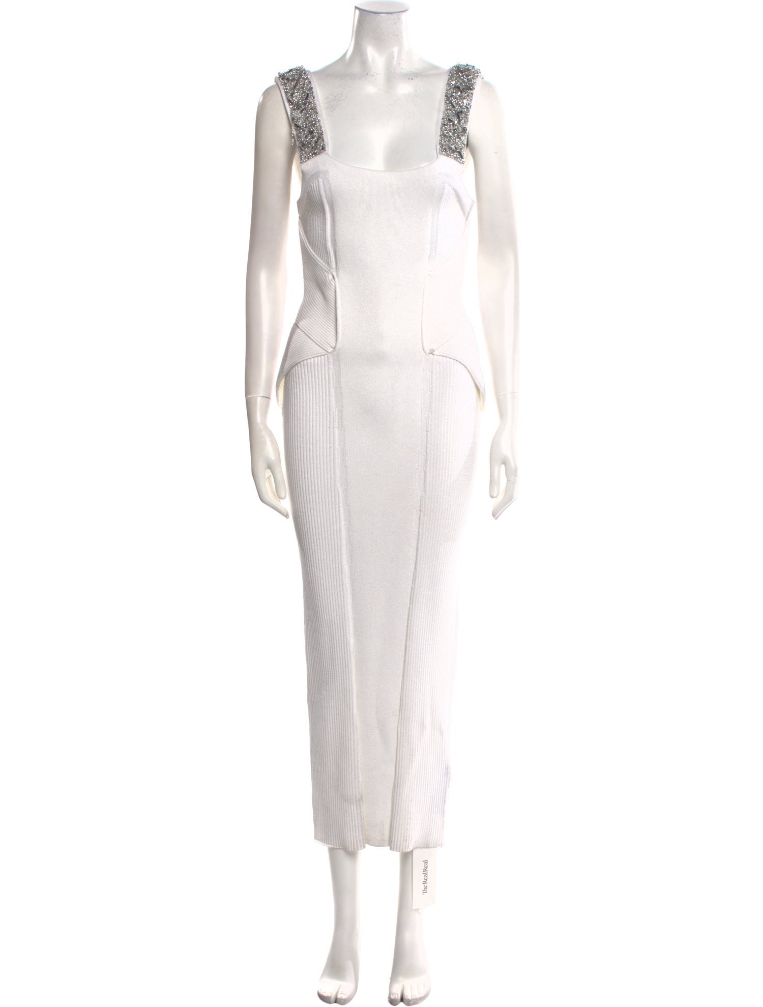 Balmain Square Neckline Long Dress