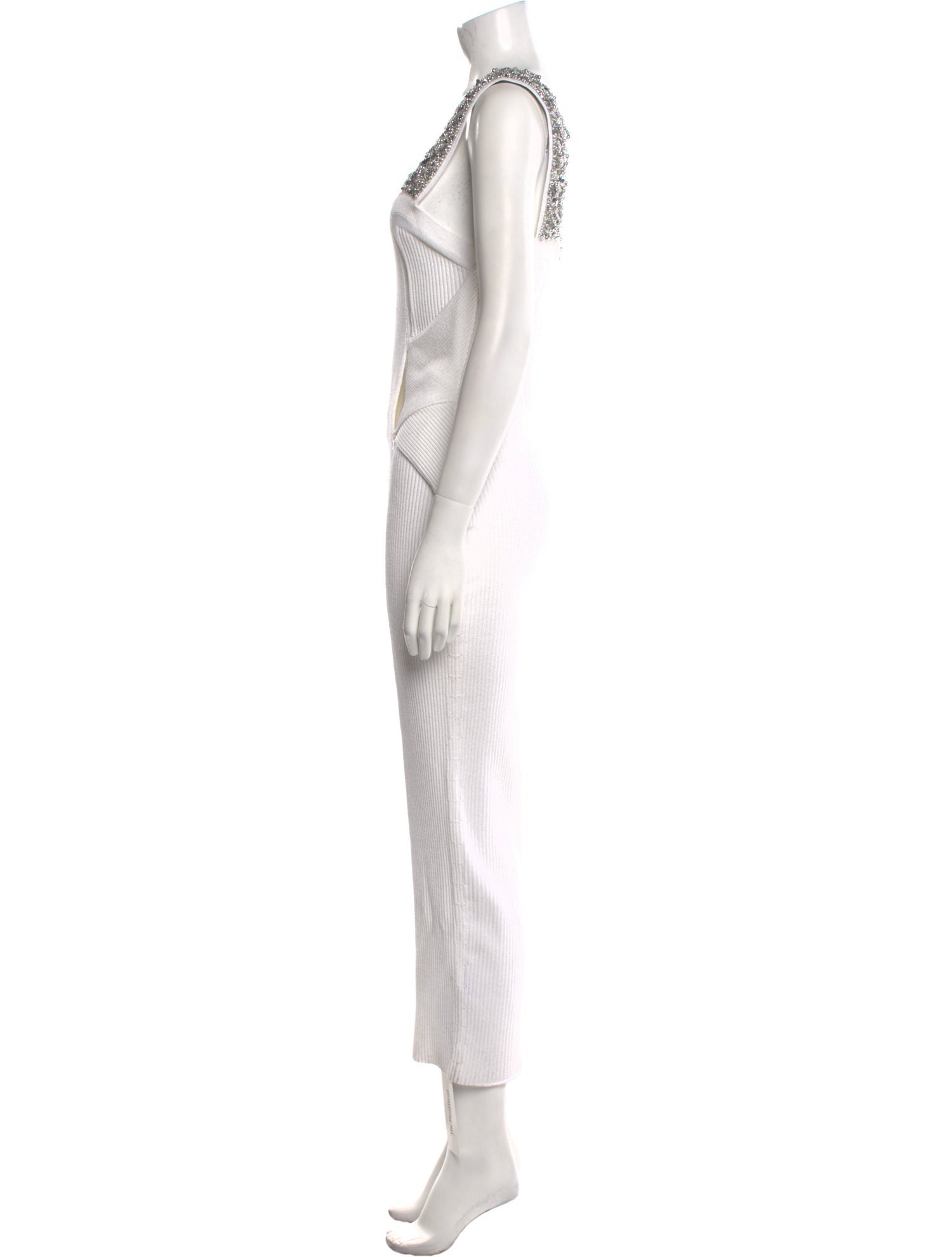 Balmain Square Neckline Long Dress