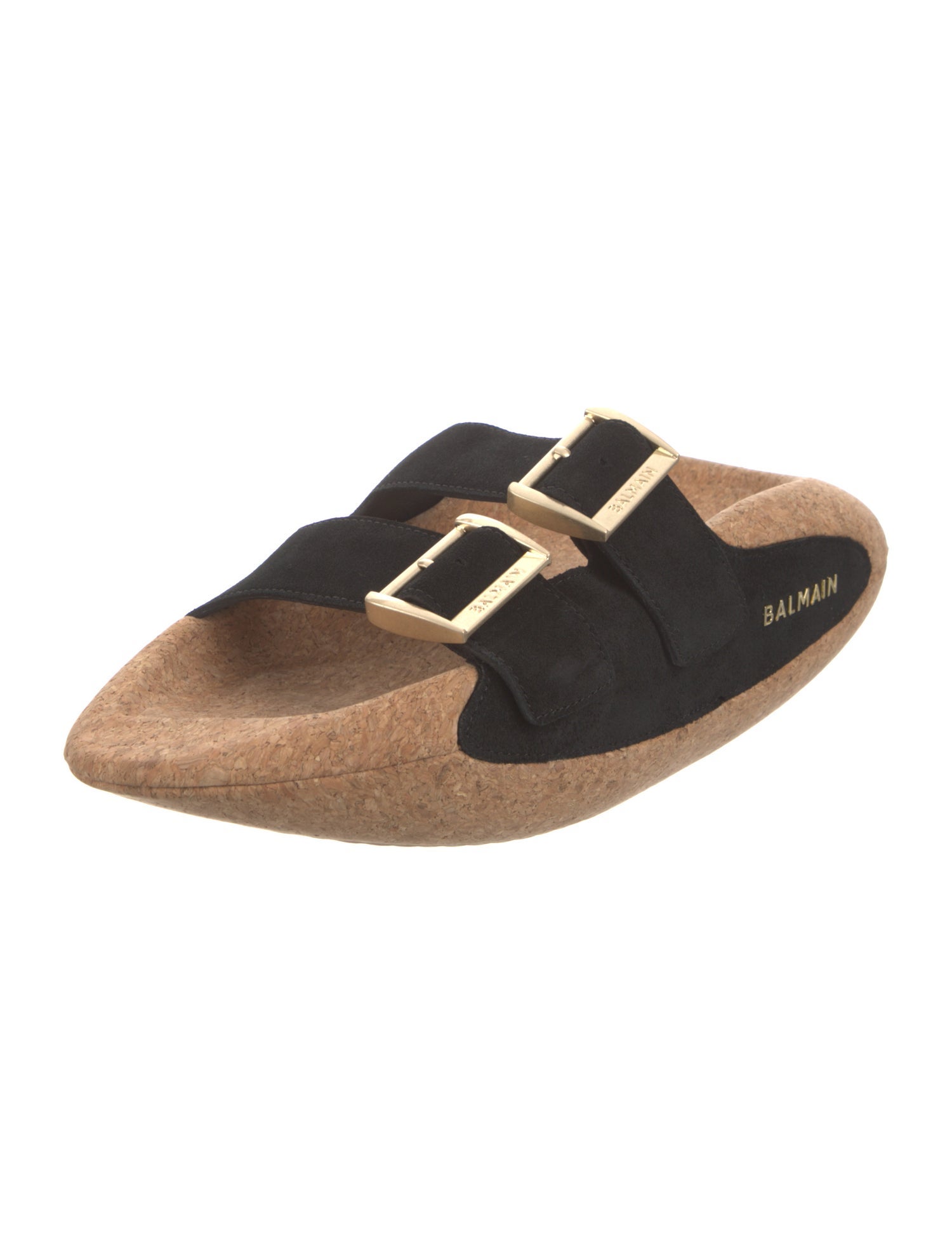 Balmain Suede Slides