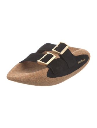 Balmain Suede Slides