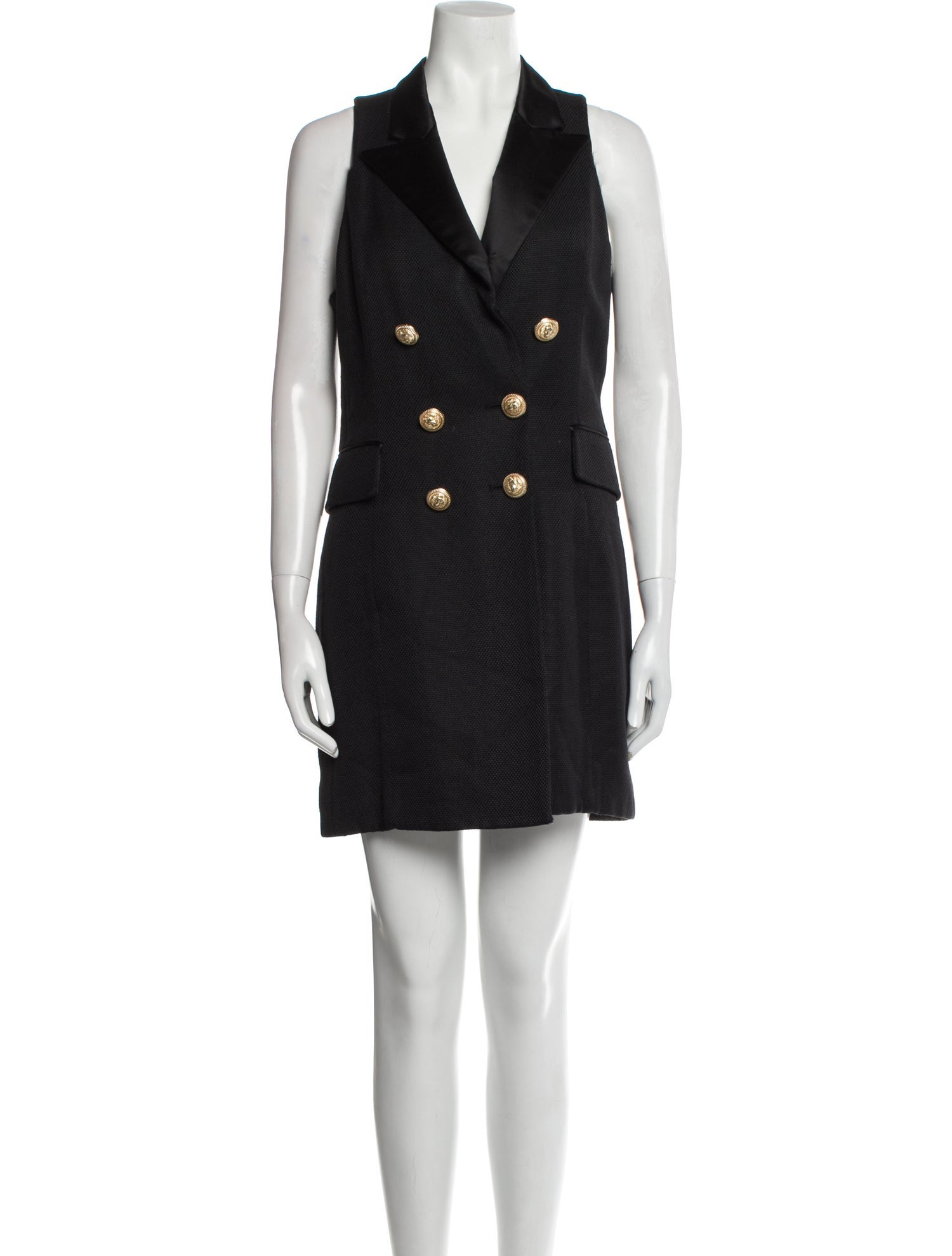Balmain V-Neck Mini Dress
