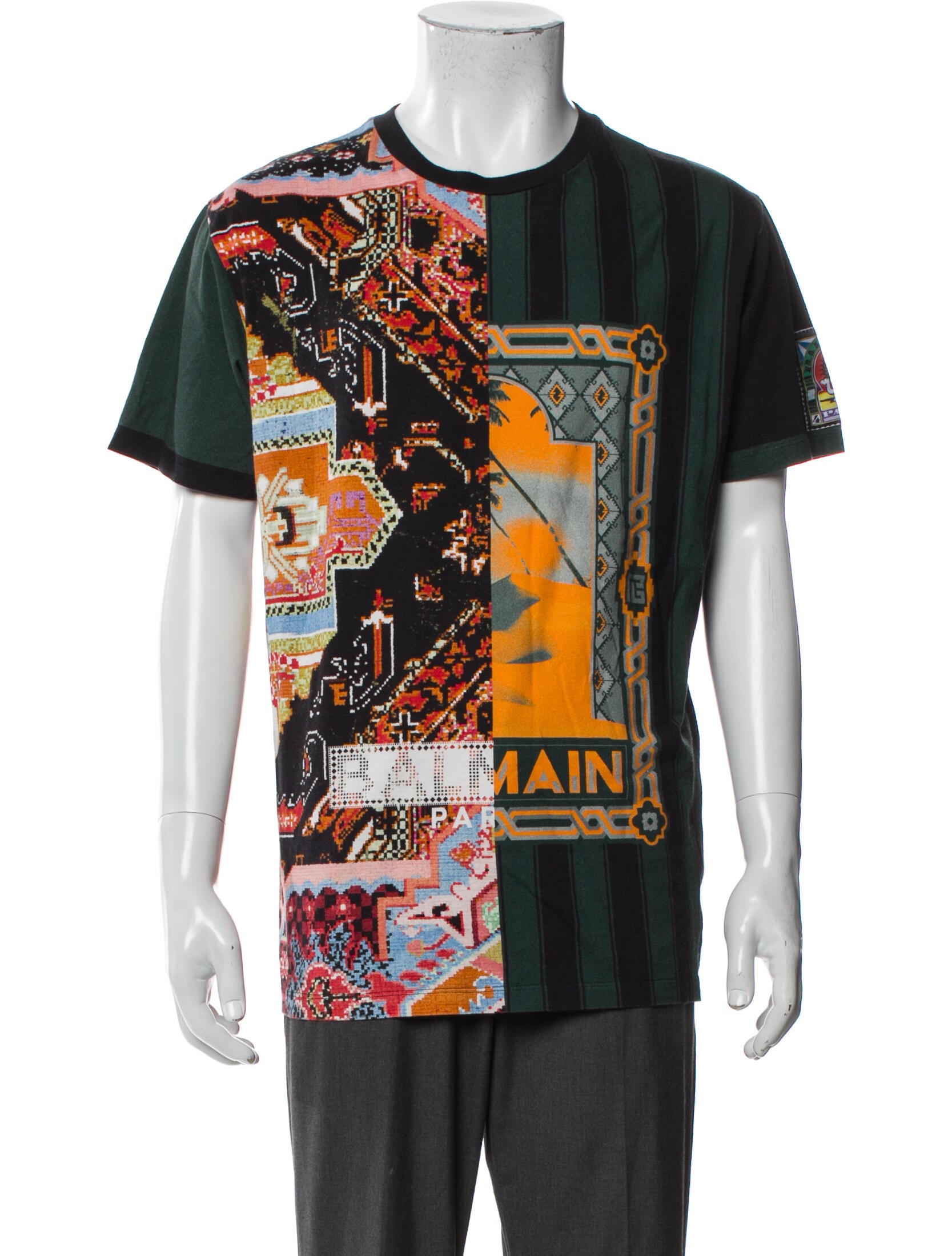 Balmain Graphic Print Crew Neck T-Shirt