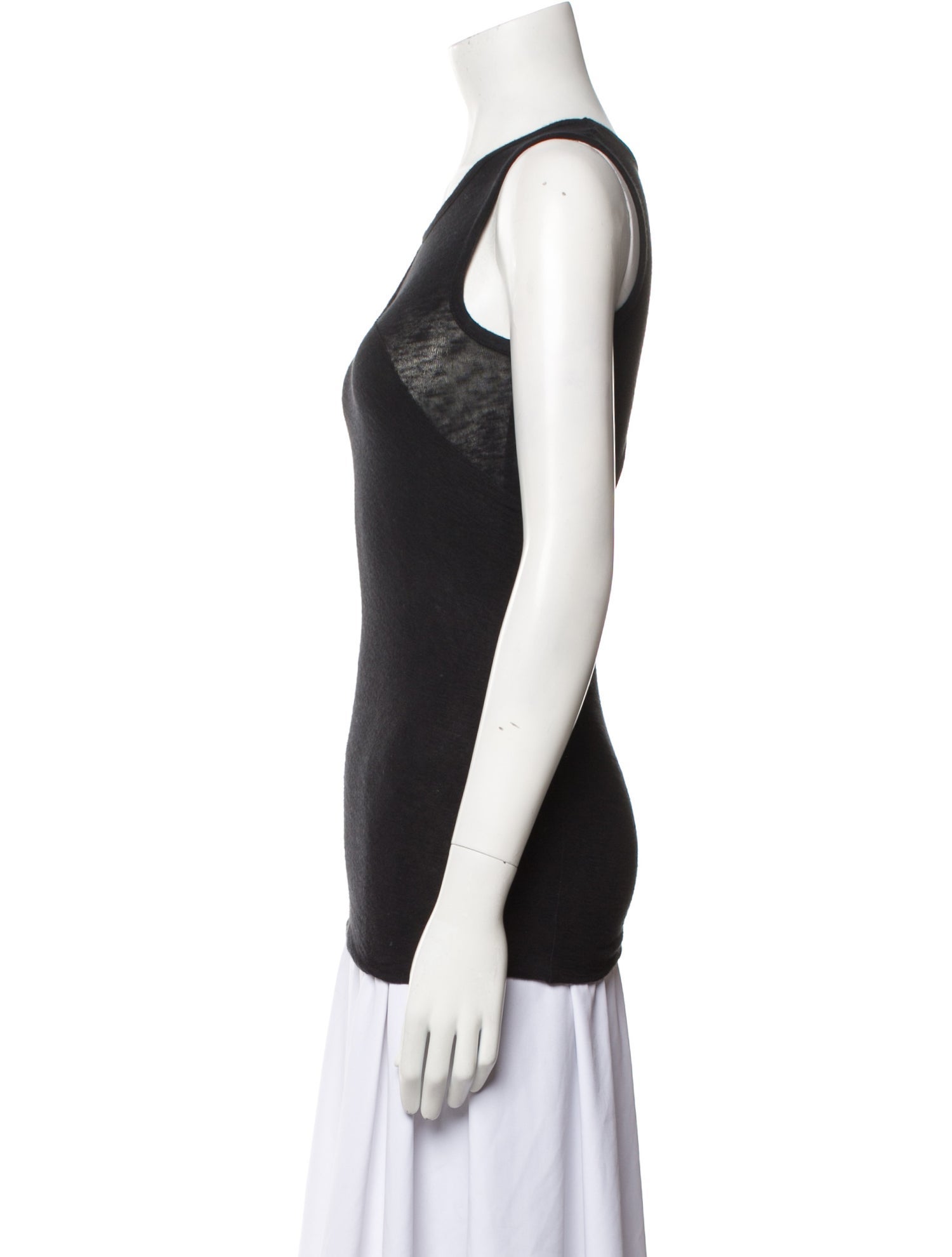 Balmain Scoop Neck Sleeveless Top