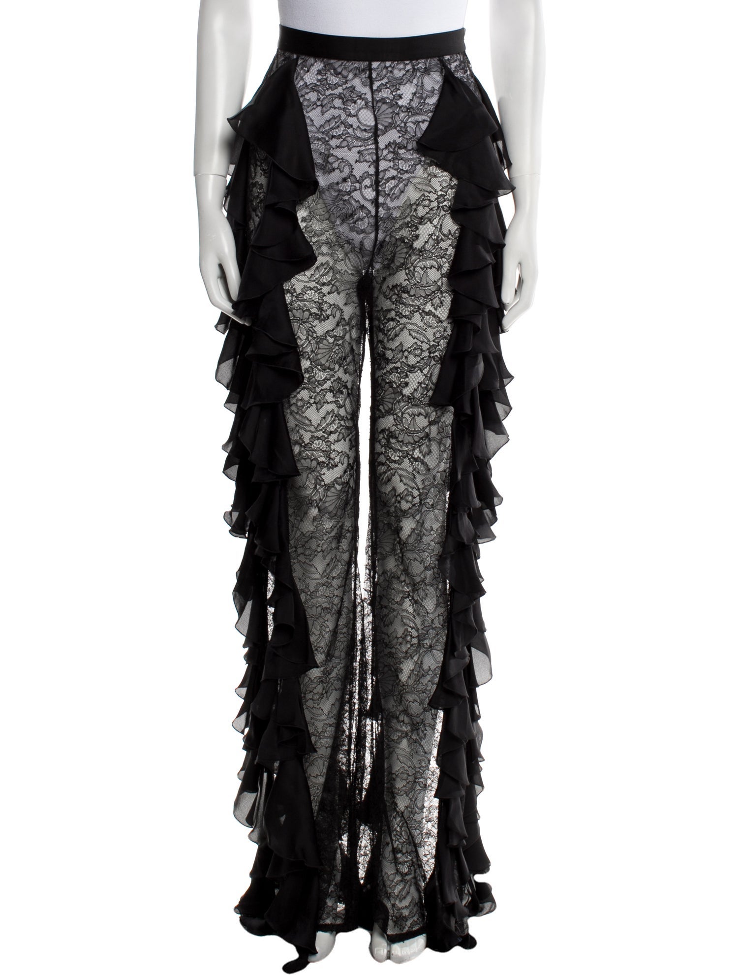 Balmain Printed Wide Leg Pants