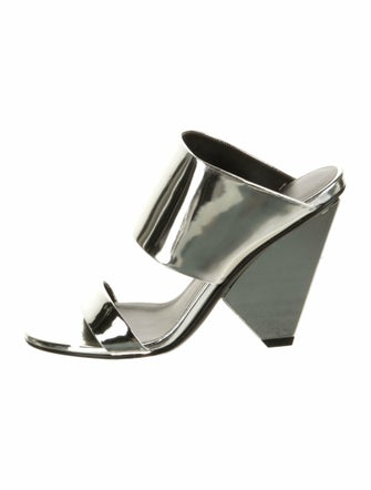 Balmain Patent Leather Slides