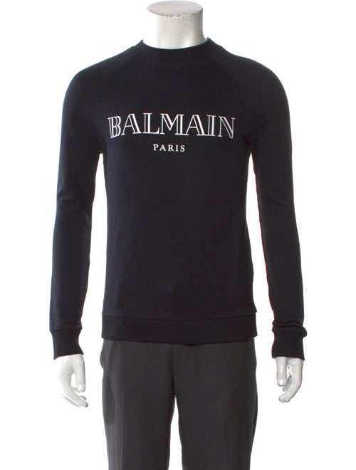 Balmain Graphic Print Crew Neck Pullover