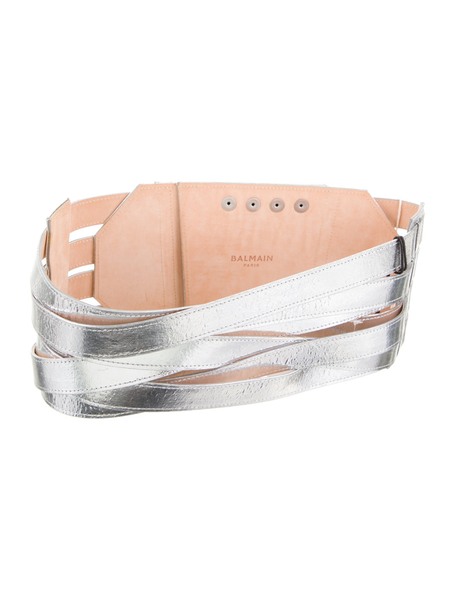 Balmain Wide Patent Leather Waist Belt