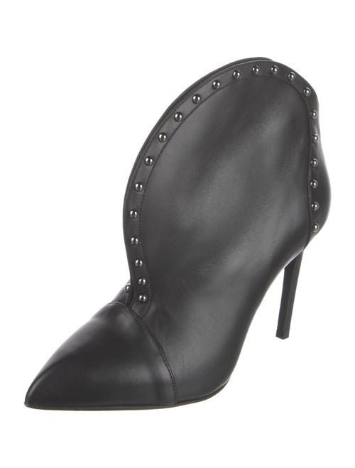 Balmain Leather Studded Accents Lace-Up Boots