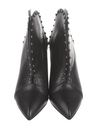 Balmain Leather Studded Accents Lace-Up Boots