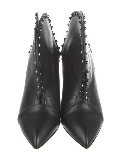 Balmain Leather Studded Accents Lace-Up Boots