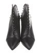 Balmain Leather Studded Accents Lace-Up Boots