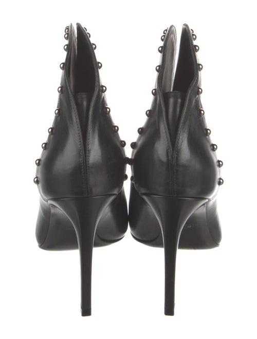 Balmain Leather Studded Accents Lace-Up Boots