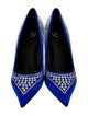 Balmain Satin Crystal Embellishments Pumps